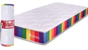 Colchão Solteiro D33 Firme a Vácuo Ortopédico Rainbow 78x188cm BF Colchões É Bom 