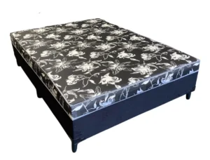 Cama Box Casal Conjugado Ortopédico Sonos 138x188x53 Cor Preto É Boa 