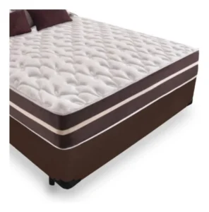 Cama Box Casal + Colchão Molas Prime Colchões Classic Cor Marrom É Boa