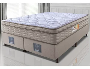 Cama Box Queen Colchão OrtoFirm mais Box 158x198x67cm One Face Espuma D33 Dourado