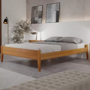 Cama Queen 160cm Turca Slim em Madeira Maciça Dj É Boa