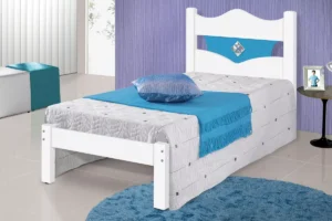 Cama Infantil Solteiro Julia Extrado Madeira P/ Colchão 188x88 É Boa