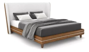 Cama King 195cm Com Cabeceira Many P02 Bouclê É Boa