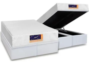 Cama Baú King Com Colchão Espuma Castor D33 Vitagel Hr+box Crc É Boa VEJA AQUI Se Compensa Comprar