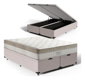 Cama Box Baú E Colchão Queen Molas Ensacadas Anjos Premium É Boa VEJA AQUI Se Compensa Comprar