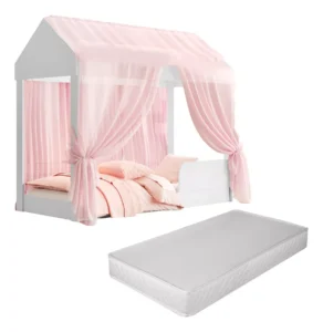 Cama Casa Infantil Crystal Montessoriana Com Voal Rosa Quarto Meninas Docel É Boa VEJA AQUI Se Compensa Comprar