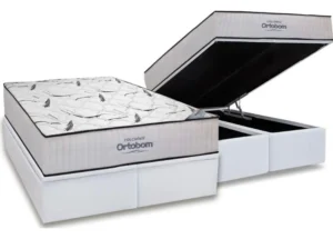 Cama Baú King: Colchão Espuma Ortobom D45 Highfoam + Box Crc É Boa VEJA AQUI Se Compensa Comprar