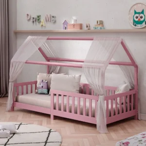 Cama Montessoriana Madeira Maciça Casa Com Estrado Nina Rosa É Boa VEJA AQUI Se Compensa Comprar