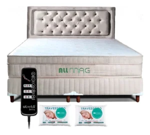 Cama King Colchão D45 Magnético Massageador + Box Bipartido É Boa VEJA AQUI Se Compensa Comprar