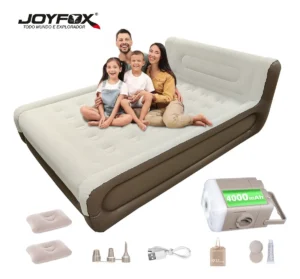 Colchão Inflável Queen Bateria De Lítio Embutida E Removível De 195*150*46 Cm É Bom VEJA AQUI Se Compensa Comprar