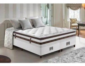 Cama Box Queen 158x198 Pocket Cama Inbox Relax Pillow Cor Branco e Café É Boa VEJA AQUI Se Compensa Comprar