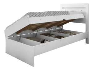Cama Solteiro Com Bau Framar Larissa Branca Laqueada Mdf/mdp É Boa VEJA AQUI Se Compensa Comprar