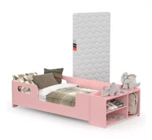 Mini Cama Infantil Montessoriana com Colchão Juvenil e Sapateira para Quarto de Criança Menina Cor Rosa É Boa VEJA AQUI Se Compensa Comprar