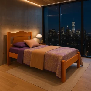 Cama Para Quarto De Solteiro Munique 100% Em Mdf Cor Nature É Boa VEJA AQUI Se Compensa Comprar