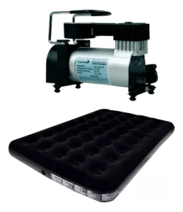 Colchão Inflável Casal Preto Bel 300kg + Mini Compressor Ar É Bom VEJA AQUI Se Compensa Comprar